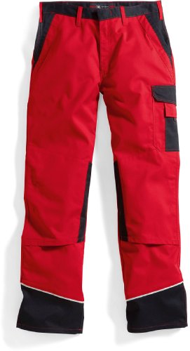 BP 1609-559-81-44l Arbeitshosen, mit Taschen, 245,00 g/m² Stoffmischung, rot/schwarz, 44l von BP