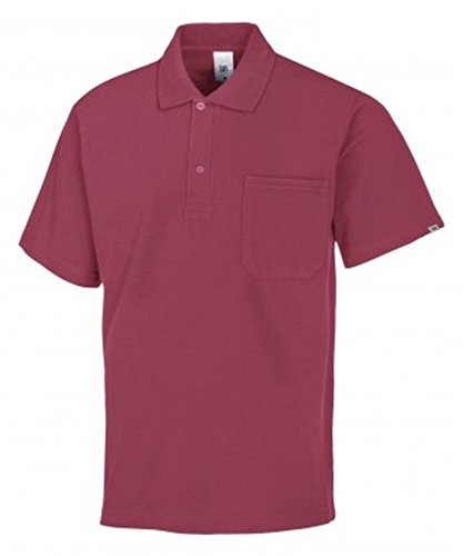 BP 1612-181-182-4XL Unisex-Poloshirt, 1/2 Ärmel, Polokragen mit Knopfleiste, 70 cm, 220,00 g/m² Stoffmischung, Brombeere, 4XL von BP