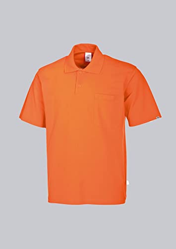 BP 1612-181-85-XS Unisex-Poloshirt, 1/2 Ärmel, Polokragen mit Knopfleiste, 70 cm, 220,00 g/m² Stoffmischung, orange, XS von BP