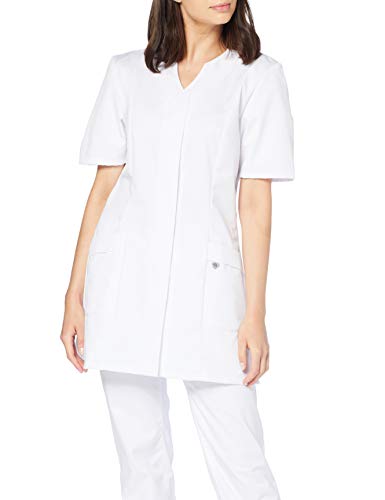 BP 1639-485-21-36n Damen-Kasack, 1/2 Hülse, V-Ausschnitt mit verdecktem Druckknopfband, 215,00 g/m² Stoffmischung, weiß, 36n BP 1639-485-21-36n Damen-Kasack, 1/2 Hülse, V-Ausschnitt mit verdecktem Druckknopfband, 215,00 g/m² Stoffmischung, weiß, 36n von BP