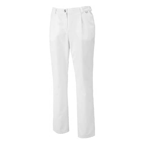 BP 1647-400-21-44n Hosen für Frauen, mit Bundfalten und Taschen, 215,00 g/m² Stoffmischung, weiß, 44n von BP