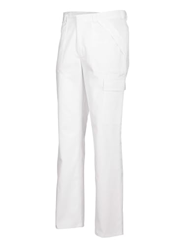 BP 1680-750-21-XLs Unisex-Arbeitshose, mit Reißverschluss, 250,00 g/m² Verstärkte Baumwolle, weiß, XLs BP 1680-750-21-XLs Unisex-Arbeitshose, mit Reißverschluss, 250,00 g/m² Verstärkte Baumwolle, weiß, XLs von BP