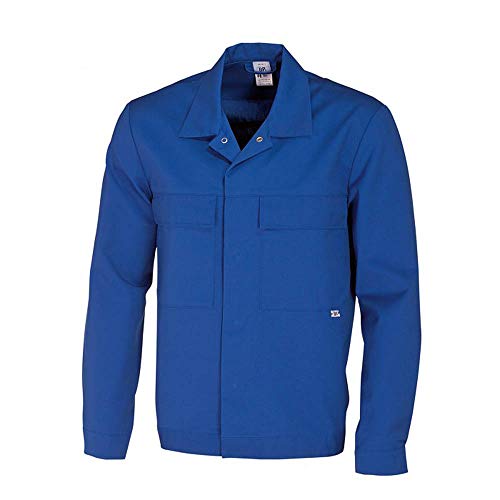 BP 1682-558-13-3XLn Unisex-Arbeitsjacke, 1/1 Ärmel, Manschetten mit verstellbarem Druckknopfverschluss, 245,00 g/m² Stoffmischung, Königsblau, 3XLn von BP