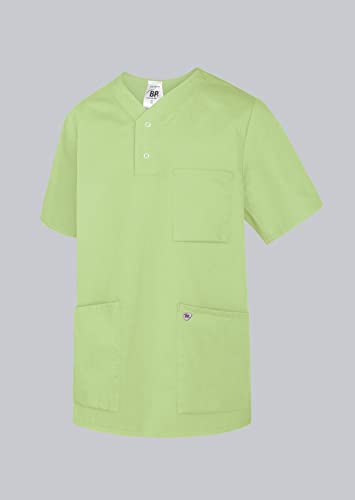 BP Med Tunics 1741-853-78 Schlupfkasack für Sie & Ihn - 1/2 Ärmel - Diskreter V-Ausschnitt - 50% Polyester, 50% Lyocell - Standard Passform - Größe: XL - Farbe: hellgrün von BP