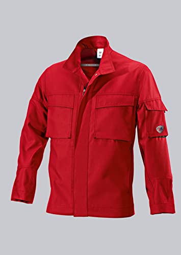 BP 1787-555-81-60/62n Arbeitsjacke, Stehkragen, verdeckter Frontreißverschluss, 295,00 g/m² Stoffmischung, rot/schwarz, 60/62n von BP