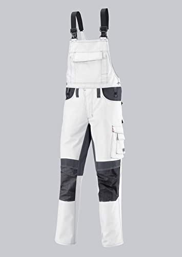 BP 1791-555-21-50s Latzhose, Stretch-Hosenträger mit Clipbefestigungen, 295,00 g/m² Stoffmischung, weiß/dunkelgrau, 50s BP 1791-555-21-50s Latzhose, Stretch-Hosenträger mit Clipbefestigungen, 295,00 g/m² Stoffmischung, weiß/dunkelgrau, 50s von BP
