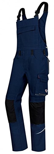 BP 1804-720-110-52s Latzhose, Stretch-Hosenträger mit Clipbefestigungen, 305,00 g/m² Verstärkte Baumwolle, Nachtblau, 52s von BP