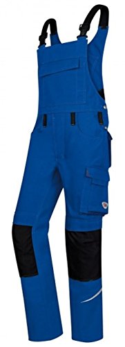 BP 1804-720-13-50l Latzhose, Stretch-Hosenträger mit Clipbefestigungen, 305,00 g/m² Verstärkte Baumwolle, Königsblau, 50l von BP