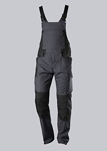 BP 1821-565-5632-60/62s Latzhose, Stretch-Hosenträger mit Clipbefestigungen, 285,00 g/m² Stoffmischung, anthrazit/schwarz, 60/62s von BP