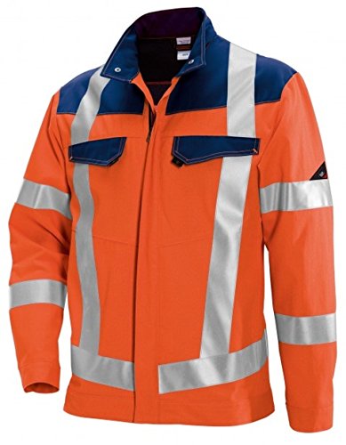 BP 2012-845-8510-48/50l Arbeitsjacke, Stehkragen, verdeckter Reißverschluss, 270,00 g/m² Stoffmischung, Warnorange/dunkelblau, 48/50l von BP