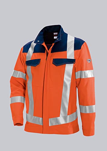 BP 2012-845-8510-56/58l Arbeitsjacke, Stehkragen, verdeckter Reißverschluss, 270,00 g/m² Stoffmischung, Warnorange/dunkelblau, 56/58l von BP