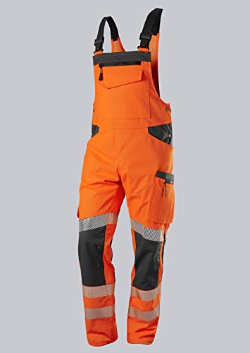 BP 2041-844-6556 Latzhose für Herren, 79.5% Polyester/16.5% Baumwolle/4% Elastolefin, Warnorange/Anthrazit, Modern fit, Größe 60/62n von BP