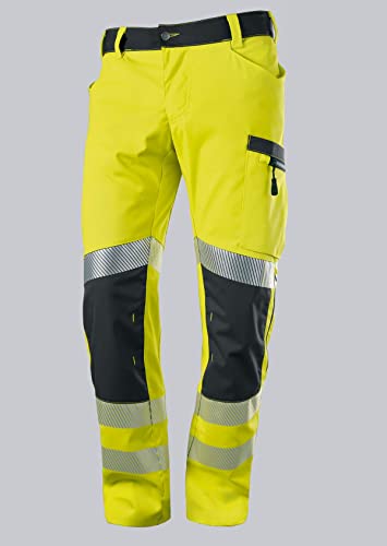 BP 2043-847-6656 Arbeitshose für Herren, 85.5% Polyester/12% Baumwolle/2.5% Elastolefin, Warngelb/Anthrazit, 3D Schnitt - ergonomische Passform, Größe 58n von BP