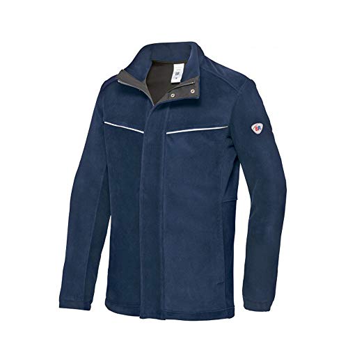 BP 2424-860-0014-3XLn Fleece-Jacke für Männer, Stehkragen, verdeckter Frontreißverschluss, 350,00 g/m², Nachtblau, 3XLn von BP