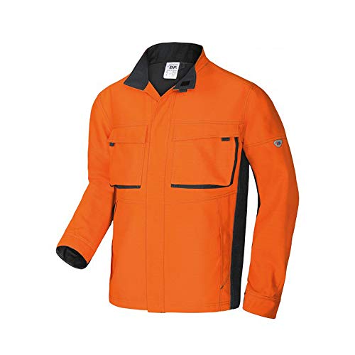 BP 2612-833-8556-44/46n Arbeitsjacke Stehkragen mit Klettverschluss, 43% Modacryl/40% Baumwolle/9% Lyocell/7% Polyamid/1% Sonstige Fasern, Orange/Anthrazit, 44/46N Größe von BP