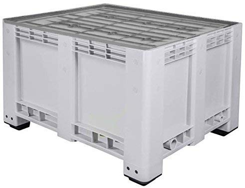 BP Bigbox Palettenbox 1200x1000x760 mm mit Deckel geschlossen mit 4 Füßen Materialbox 570 Liter Volumen BP Bigbox Palettenbox 1200x1000x760 mm mit Deckel geschlossen mit 4 Füßen Materialbox 570 Liter Volumen von BP