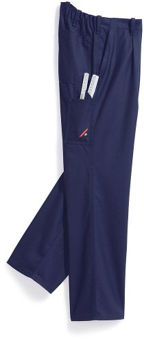 BP Cotton Plus 1469-720-10 Arbeitshose - Stoffhosenträger mit Gummieinsatz - Taschen für Knieschoner - Reine Baumwolle - Normale Passform - Größe: 44 - Farbe: dunkelblau von BP