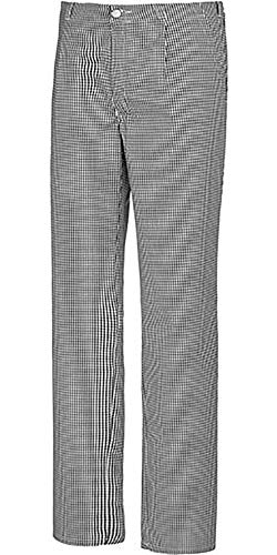 BP Gourmet 1353-910-33 Koch-/ Bäckerhose - Gummizug am Rücken - Reine Baumwolle - Normale Passform - Größe: 54 - Farbe: schwarz-weiß Pepita von BP