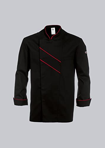 BP Gourmet 1538-400-3281 Kochjacke - Langarm - Mit Lüftungsschlitzen - Normale Passform - Größe: 54 - Farbe: schwarz/rot BP Gourmet 1538-400-3281 Kochjacke - Langarm - Mit Lüftungsschlitzen - Normale Passform - Größe: 54 - Farbe: schwarz/rot von BP