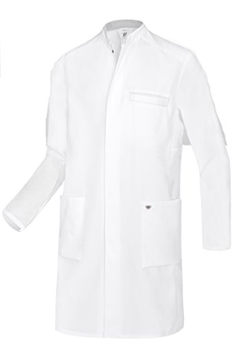 BP Med Coats 1747-684-21 Arztkittel für Herren - Langärmelig - 48% Baumwolle, 48% Polyester, 4% Elastolefin - Normale Passform - Größe: 50n - Farbe: weiß von BP