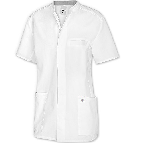 BP Med Tunics 1743-435-21 Kasack für Herren - Kleiner Stehkragen - 50% Baumwolle, 50% Polyester - Normale Passform - Größe: M - Farbe: weiß BP Med Tunics 1743-435-21 Kasack für Herren - Kleiner Stehkragen - 50% Baumwolle, 50% Polyester - Normale Passform - Größe: M - Farbe: weiß von BP