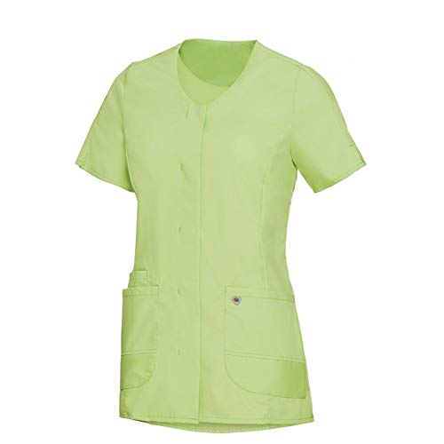 BP Med Tunics 1764-241-0078 Kasack für Damen - 1/2 Ärmel und V-Ausschnitt - 49% Baumwolle, 48% Polyester, 3% Elastolefin - Schlanke Passform - Größe: 2XLn - Farbe: hellgrün von BP