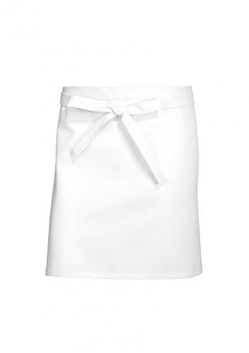 BP 1902-400-21-75/60 Barschürze lang (Breite: 75 cm), 75 cm breit x 60 cm lang, 215,00 g/m² Stoffmischung, weiß ,75/60, 3 Stück von BP