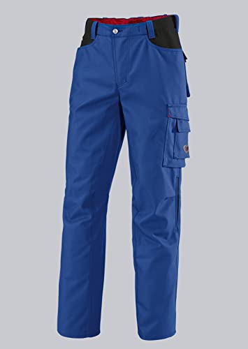 BP Workwear 1788-555-13 Arbeitshose - Gummizug im Rücken - Bundfalten - Normale Passform - Größe: 58n - Farbe: königsblau/schwarz von BP
