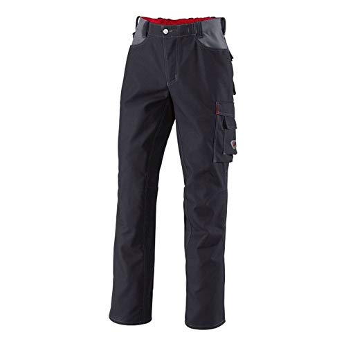BP Workwear 1788-555-32 Arbeitshose - Gummizug im Rücken - Bundfalten - Normale Passform - Größe: 54s - Farbe: schwarz/dunkelgrau von BP