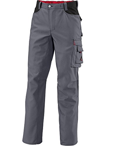BP Workwear 1788-555-53 Arbeitshose - Gummizug im Rücken - Bundfalten - Normale Passform - Größe: 44l - Farbe: dunkelgrau/schwarz von BP