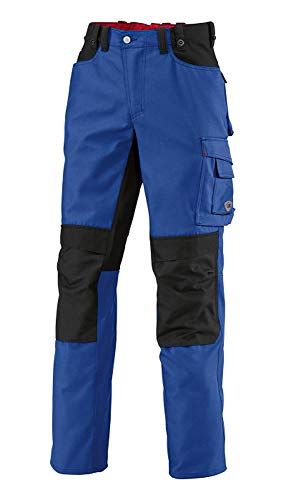 BP Workwear 1789-555-13 Arbeitshose - Gummizug im Rücken - Bundfalten - Normale Passform - Größe: 44l - Farbe: königsblau/schwarz von BP