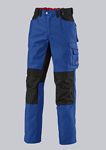 BP Workwear 1789-555-13 Arbeitshose - Gummizug im Rücken - Bundfalten - Normale Passform - Größe: 62n - Farbe: königsblau/schwarz von BP