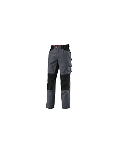 BP Workwear 1789-555-21 Arbeitshose - Gummizug im Rücken - Bundfalten - Normale Passform - Größe: 44n - Farbe: weiß/dunkelgrau von BP