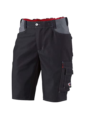 BP Workwear 1792-555-32 Shorts - Elastischer Rückenteil - Ergonomischer Schnitt - 65% Polyester, 35% Baumwolle - Normale Passform - Größe: 52n - Farbe: schwarz/dunkelgrau von BP