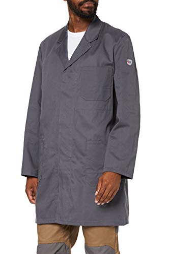 BP Workwear Basic 1310-150-53 Arbeitsmantel - Verdeckte Knopfleiste - Reine Baumwolle - Normale Passform - Größe: 48/50 - Farbe: dunkelgrau von BP