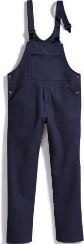 BP Workwear Basic 1413-060-10 Latzhose - Verstellbarer Bund - Kunststoff-Clip-Verschlüsse - Reine Baumwolle - Normale Passform - Größe: 60 - Farbe: dunkelblau von BP