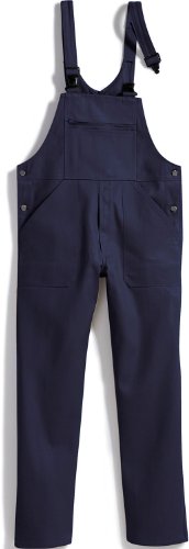 BP Workwear Basic 1413-060-10 Latzhose - Verstellbarer Bund - Kunststoff-Clip-Verschlüsse - Reine Baumwolle - Normale Passform - Größe: 62 - Farbe: dunkelblau von BP