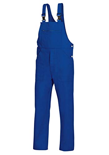 BP Workwear Basic 1413-060-13 Latzhose - Verstellbarer Bund - Kunststoff-Clip-Verschlüsse - Reine Baumwolle - Schlanke Passform - Größe: 98 - Farbe: königsblau von BP