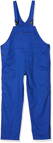 BP Workwear Basic 1413-060-13 Latzhose - Verstellbarer Bund - Kunststoff-Clip-Verschlüsse - Reine Baumwolle - Stämmige Passform - Größe: 29 - Farbe: königsblau von BP
