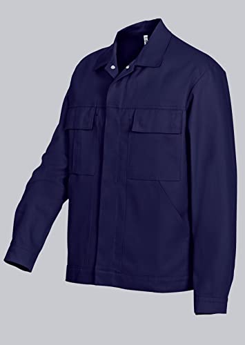 BP Workwear Basic 1485-060-10 Arbeitsjacke - Verdeckte Druckknopfleiste - Reine Baumwolle - Normale Passform - Größe: 28/29 - Farbe: dunkelblau von BP