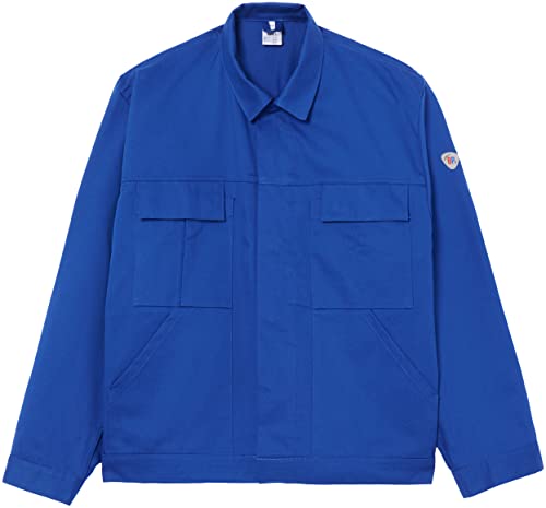 BP Workwear Basic 1485-060-13 Arbeitsjacke - Verdeckte Druckknopfleiste - Reine Baumwolle - Normale Passform - Größe: 26/27 - Farbe: königsblau von BP