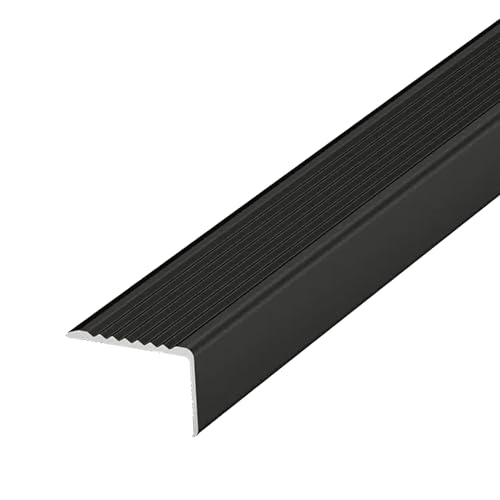 Anti-Rutsch-Treppenkantenprofil, Treppenkantenschutz, mehrfarbig, mehrere Größen(Black,W4 x H2cm) von BPABDEITR