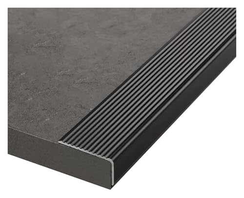 Anti-Rutsch-Treppenkantenprofil, Treppenkantenverkleidung in mehreren Farben und Größen erhältlich(Black,W7 x H3cm) von BPABDEITR