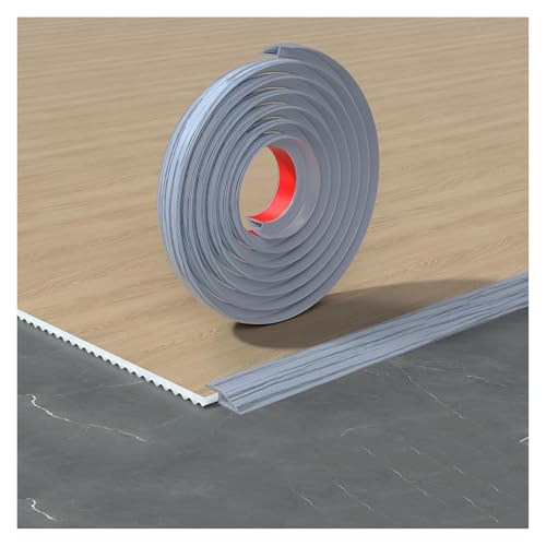 BPABDEITR Boden Tür Streifen Übergang, Selbstklebende Bodenübergangsleiste aus PVC, 100 cm, mehrere Breiten, Mehrfarbig(Gray Wood Grain,W-5cm) von BPABDEITR