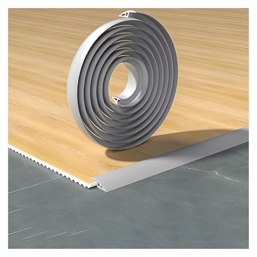 BPABDEITR Boden Tür Streifen Übergang, Selbstklebende Bodenübergangsleiste aus PVC, 100 cm, mehrere Breiten, Mehrfarbig(Grijs,W-5cm) von BPABDEITR
