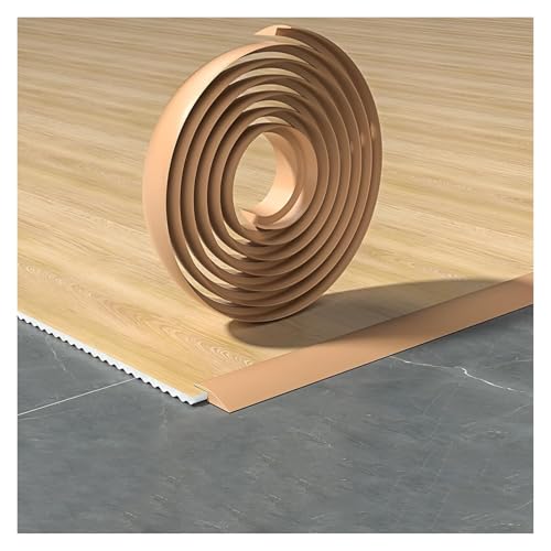 BPABDEITR Boden Tür Streifen Übergang, Selbstklebende Bodenübergangsleiste aus PVC, 100 cm, mehrere Breiten, Mehrfarbig(Light Brown,W-3.5cm) von BPABDEITR