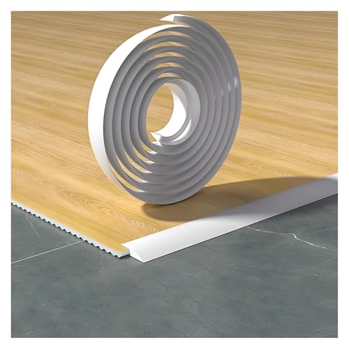 BPABDEITR Boden Tür Streifen Übergang, Selbstklebende Bodenübergangsleiste aus PVC, 100 cm, mehrere Breiten, Mehrfarbig(White,W-3cm) von BPABDEITR