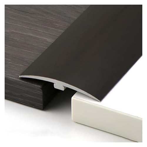 BPABDEITR Boden Tür Streifen Übergang, Selbstklebende Bodenübergangsleiste und Türteiler aus PVC for Lücken, Mehrfarbig, 90 cm/130 cm(Black Walnut,130cm) von BPABDEITR