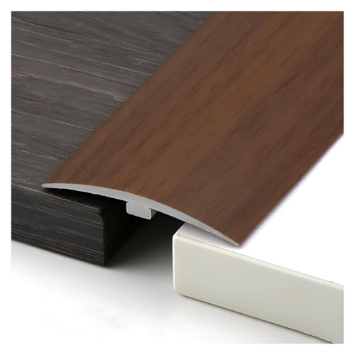 BPABDEITR Boden Tür Streifen Übergang, Selbstklebende Bodenübergangsleiste und Türteiler aus PVC for Lücken, Mehrfarbig, 90 cm/130 cm(Light Walnut,130cm) von BPABDEITR