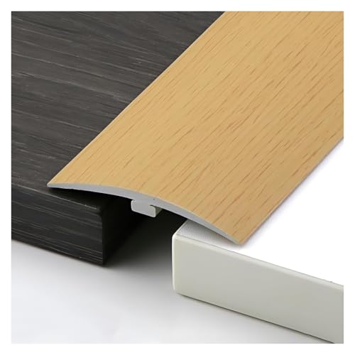 BPABDEITR Boden Tür Streifen Übergang, Selbstklebende Bodenübergangsleiste und Türteiler aus PVC for Lücken, Mehrfarbig, 90 cm/130 cm(Oak,90cm) von BPABDEITR